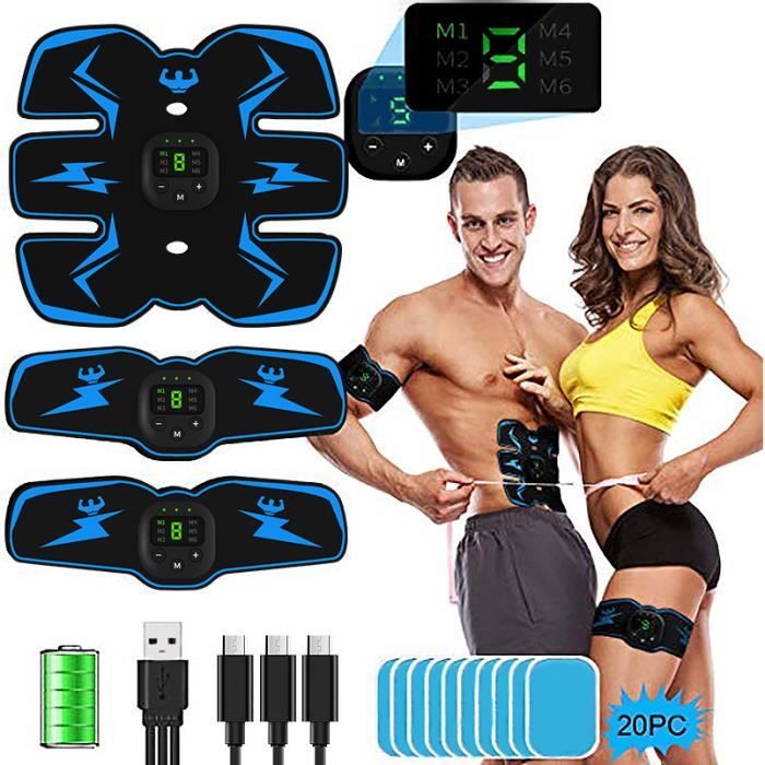 Abdos Musculation Ceinture Appareil Abdominaux Musculation Entraînement Abdominal pour Femme Homme Abdomen Bras Jambes