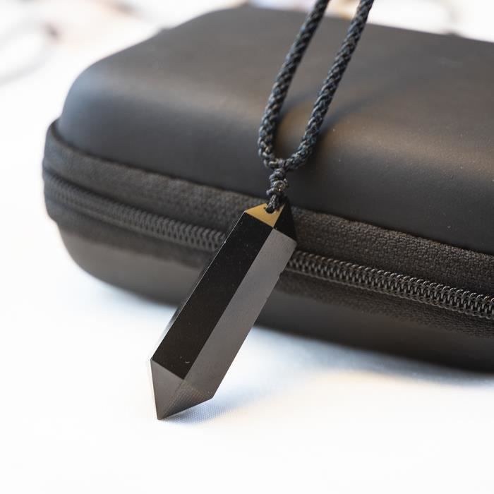 Collier en forme de larme d'obsidienne | Bohème - Khalee Samo