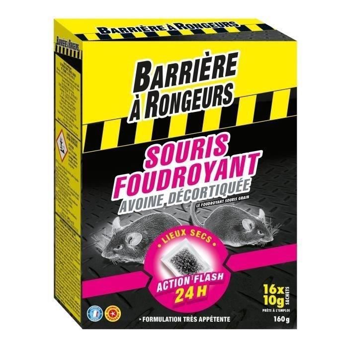 BARRIERE A RONGEURS - Souris foudroyant appât sur céréales 160g