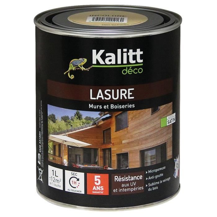 KALITT DECO Lasure acrylique 5 ans Les Modernes - 1 L - Incolore satin