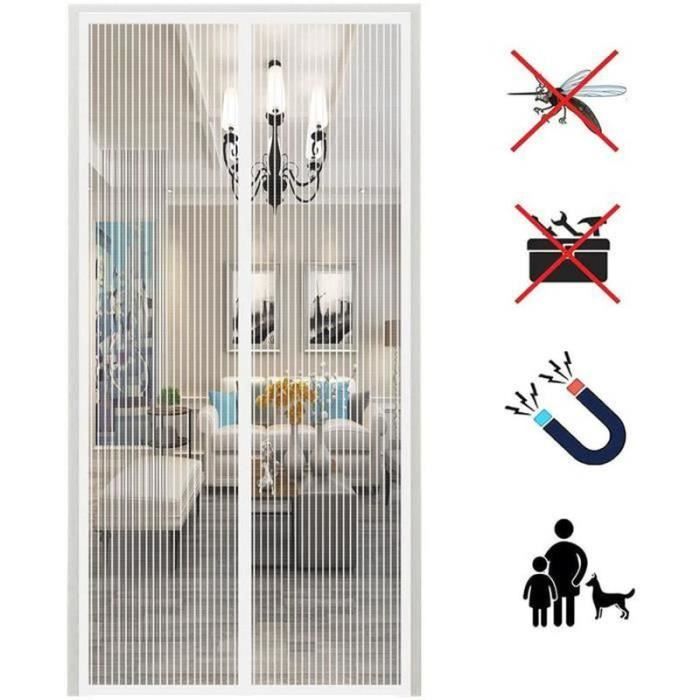 Zanzariera Magnetica Per Porte/FINESTRE &ndash; Installazione Rapida, 210cm Altezza, Colori Vari
