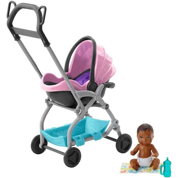 Barbie avec poussette best sale et bebe