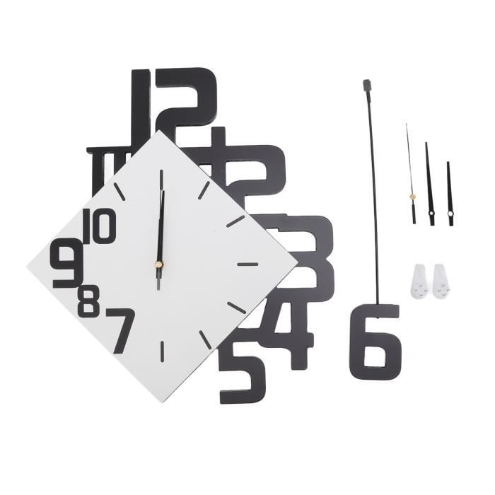 Horloge Murale Cadre Bois, Intérieur Céramique, 31cm, Motif Floral - Occasion