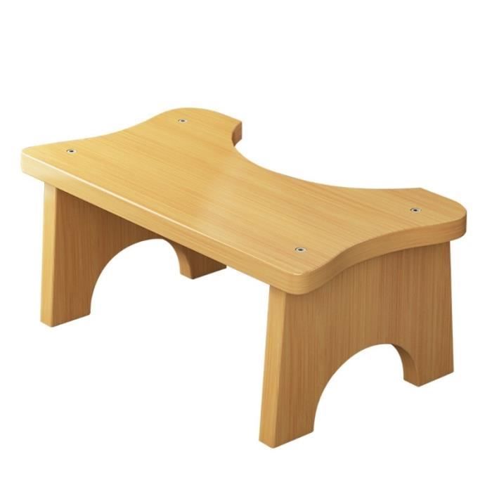 Tabouret De Toilette Ergonomique En Bambou - Pour Posture Accroupie - Support 200 Kg - Antidérapant - Compact Et Naturel