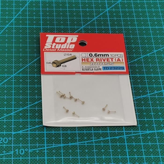 Top Studio Hex Rivet Brass Silvery Model Car Detailup Modifications Formule 1 Motos Pièces