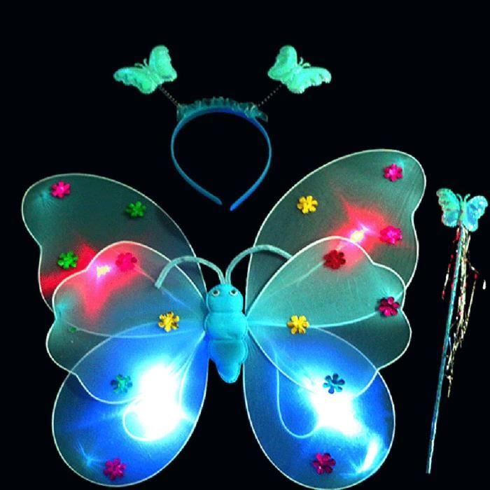 Ailes De Fée LED Lumineuses - Cosplay Papillon Enfants Et Adultes