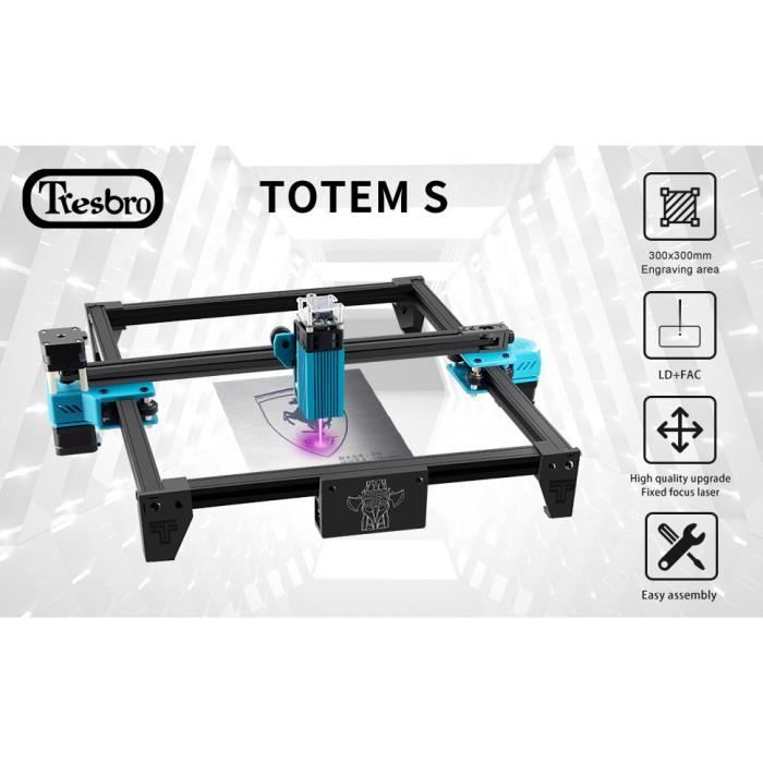 Machine de graveur Totem S Laser Master Puissance Optique 5.5W cutter carte mère 300 x 300 x36 mm