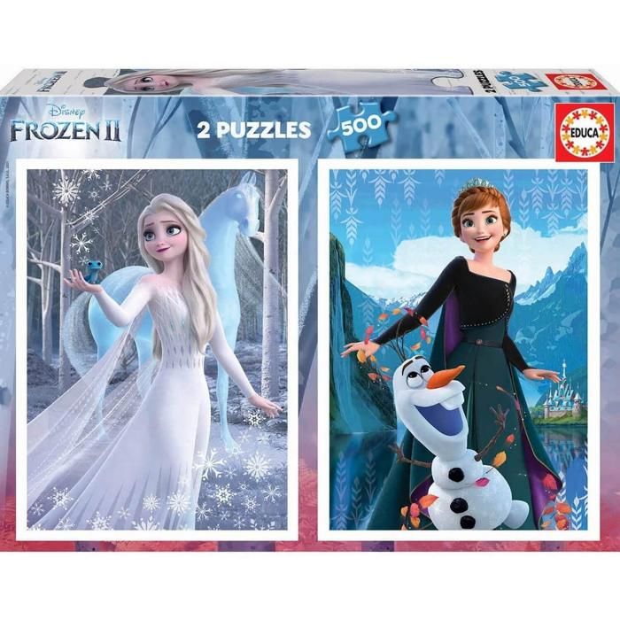 Puzzles 2 x 500 pièces : La Reine Des Neiges - Cdiscount Jeux - Jouets