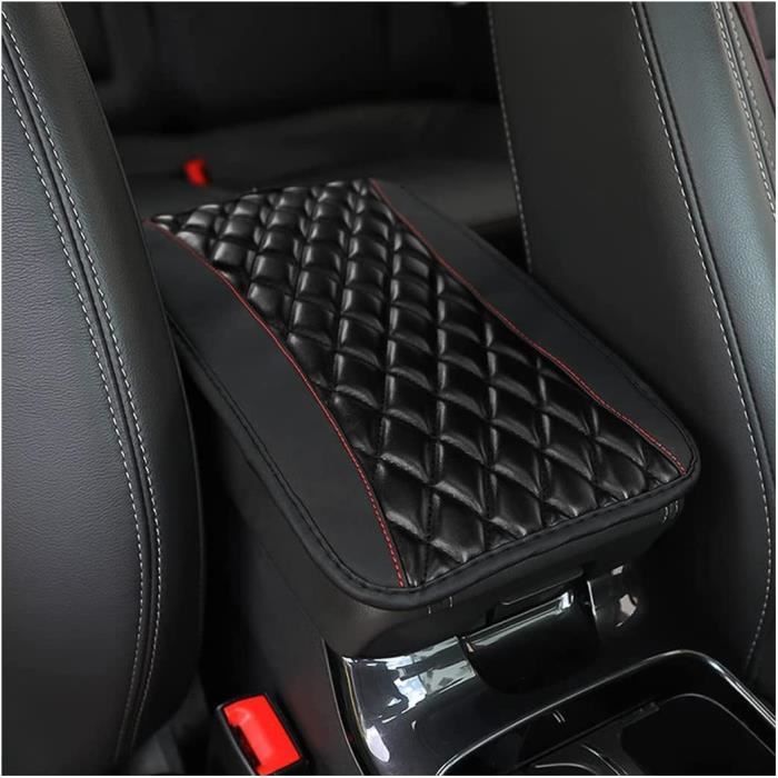 Coussin Accoudoir Voiture Universel Cuir - Mousse Mémoire Avec Poches Rangement