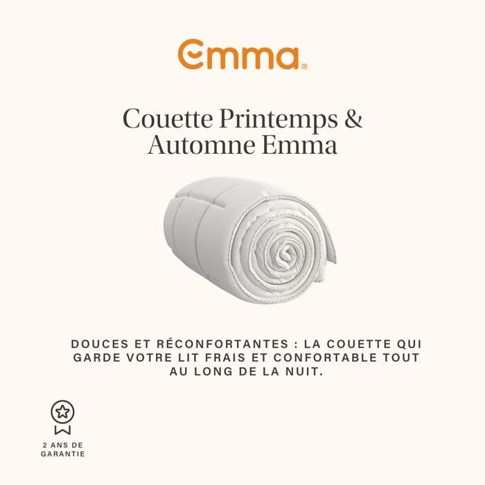 EMMA Couette Printemps & Automne Emma 200x200 cm Douce Réconfortante Légère Enveloppante Respirante Aérée