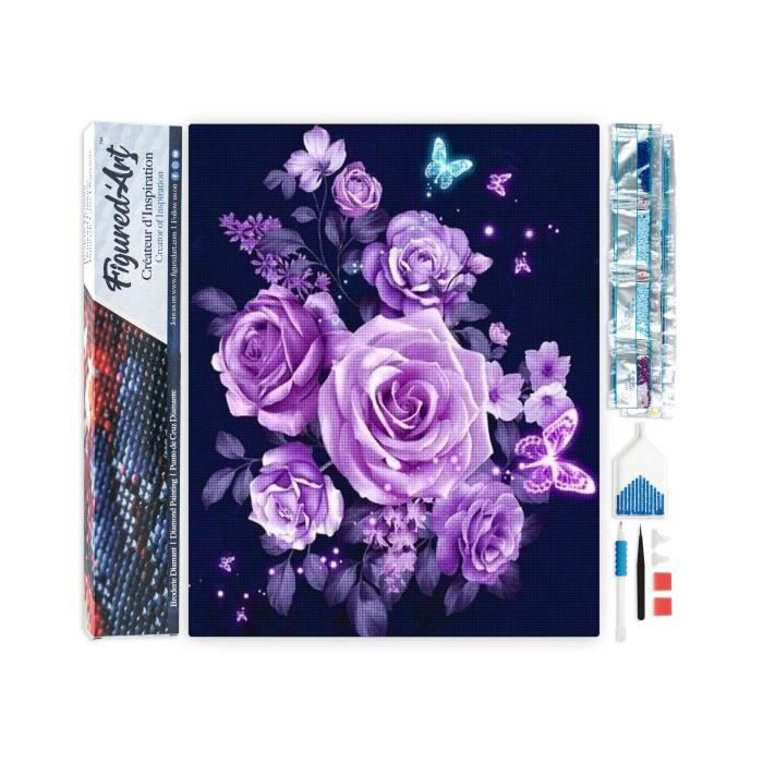 Figured'Art Diamond Painting set Volwassenen 40x50 cm Paard en gekleurde achtergrond - 5D DIY