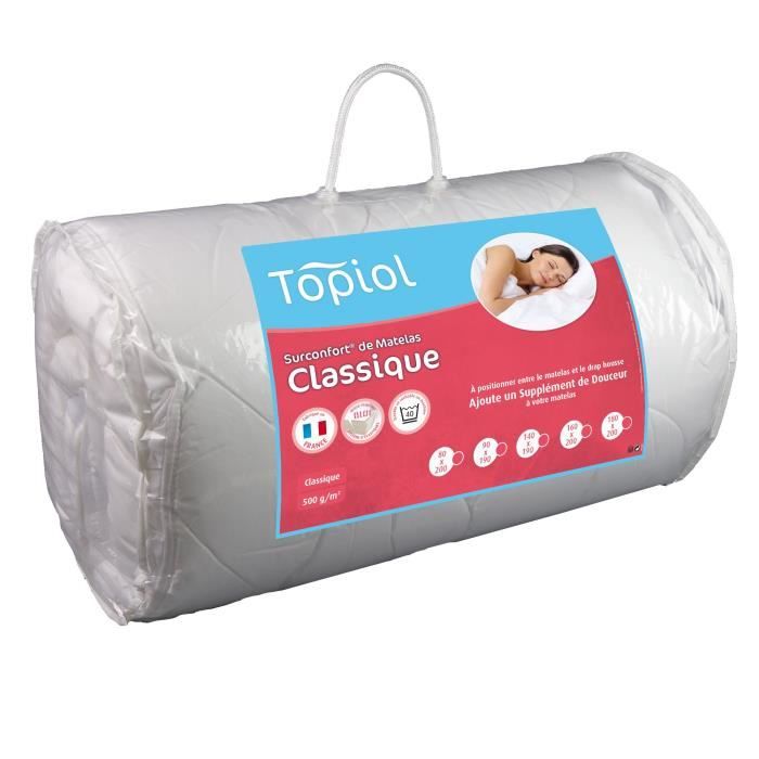 Sur Matelas 160x200 Fibre Creuse Siliconnee 500 Gr M Fabrication Francaise Topiol By Dodo Achat Vente Sur Matelas Cdiscount