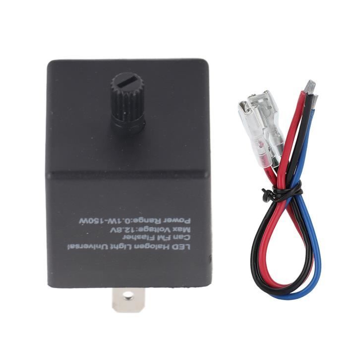 Relais Clignotant LED Réglable 12V/24V 3 Broches – Pour Résoudre Le Clignotement Rapide Ou L'hyper Flash Sur Voiture Et Moto