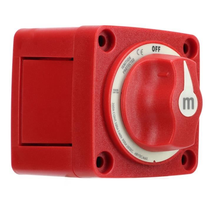 Interrupteur De Batterie Marin 4 Positions – 48 V 100 A / 300 A, Noyau En Cuivre, Pour Bateau, Compatible Câbles Jusqu'à 40 AWG