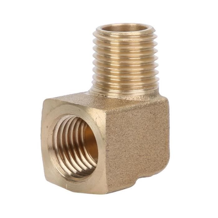 2 Raccords Coudés 90° En Laiton 1/4" (6 Mm) - Pour Tuyaux Air, Eau, Carburant