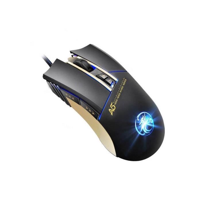 Souris Gaming - Apedra - A5 - 3200 DPI - Éclairage LED 4 couleurs - Ergonomique