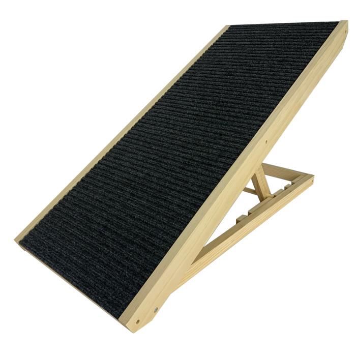 Meilleurs prix pour HENGMEI 100x40x60cm Escalier Pliable pour Chien pour Lit ou Canapé, Rampe Accès pour Chat en Bois avec Tapis Antidérapant