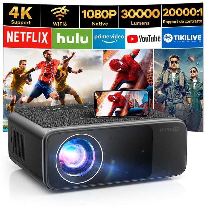 Vidéoprojecteur Bluetooth WiFi 5G HYTOBP LT2 18500 Lumens 1080p