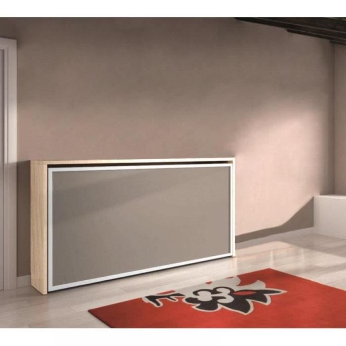 Armoire Lit Transversale City Hetre Clair Et T Achat Vente