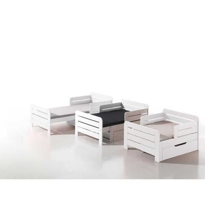Jumper Lit Enfant Evolutif Tiroir Matelas 160 Cm Achat Vente Lit Evolutif Jumper Lit Evolutif Complet Cdiscount