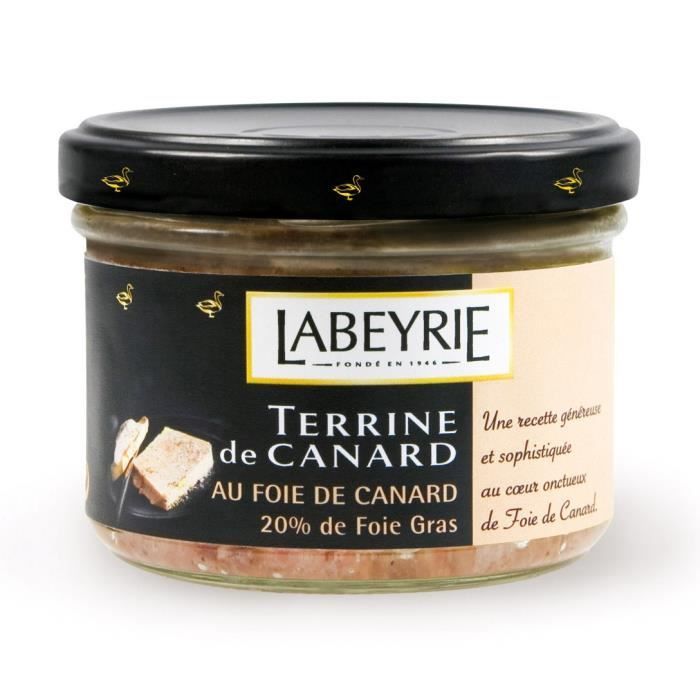 Labeyrie Terrine de canard au foie gras de canard (20 de foie gras
