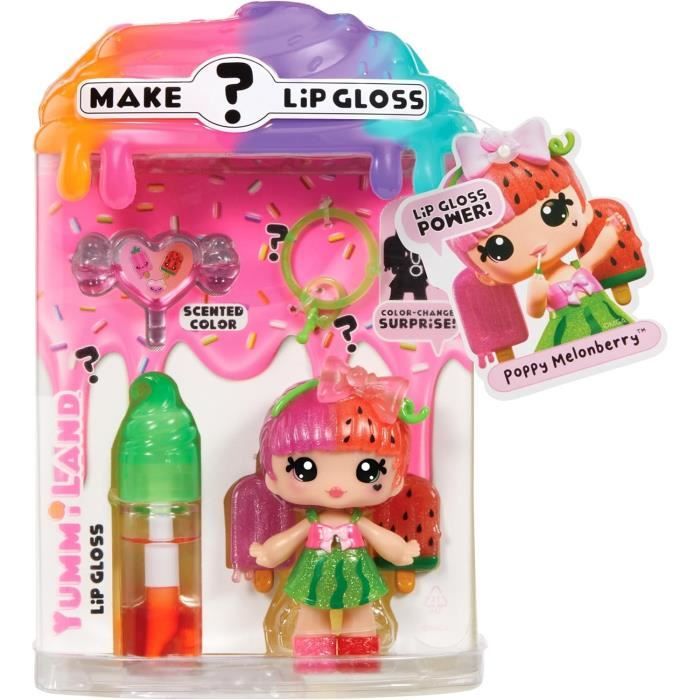 Yummiland Lip Gloss Doll - Color Change Combo - Poppy Melonberry - vue 1
