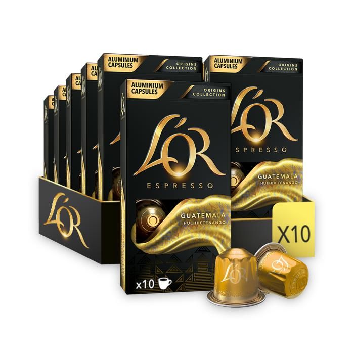 [Lot de 10] Café Capsules L'Or Espresso Guatemala intensité 7