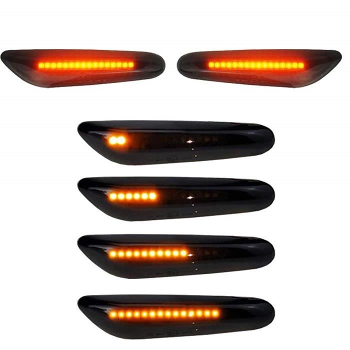 Clignotant lat/éral 2pcs Fum/ée LED Clignotant lat/éral pour BMW E90 E91 E92 E39 E60 E61 E46 E83 E81
