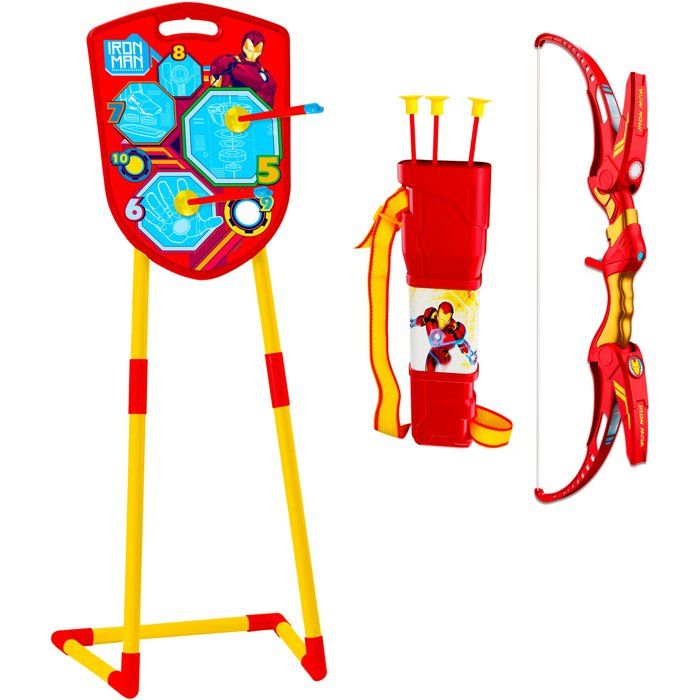 Set arc et flèches MARVEL Iron Man Avec étui et cible sur pied