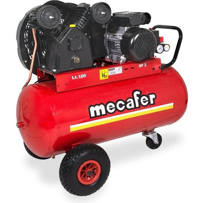 MECAFER Compresseur 100L - 3CV - 10 bars - bicylindre