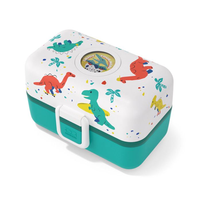 Lunch Box Enfant Monbento MB Tresor Green Forest – 3 Compartiments, 0.8L, Sans BPA, Personnalisable