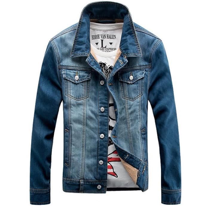 Veste en jean slim homme clearance