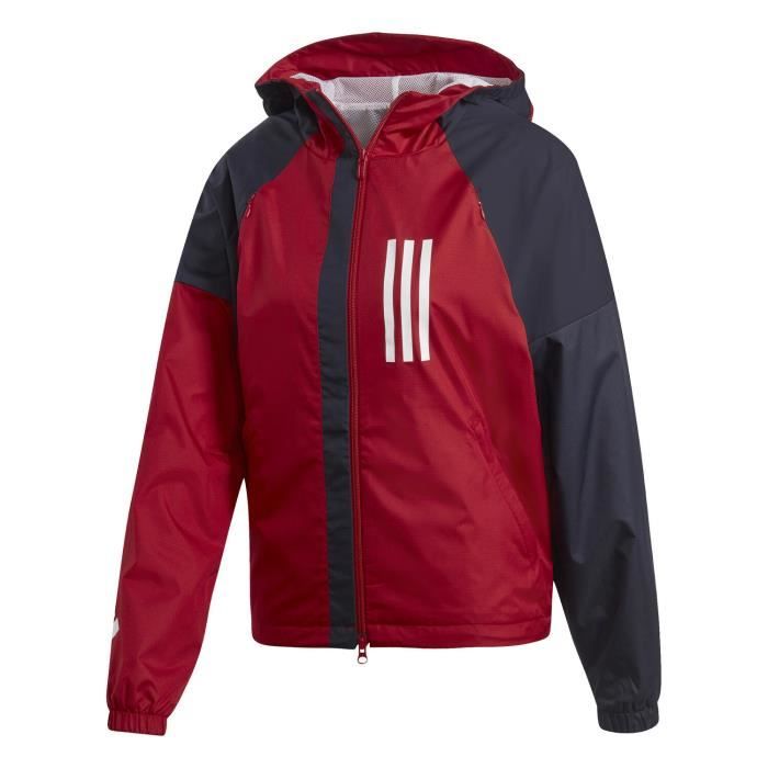 veste adidas femme rouge et noir