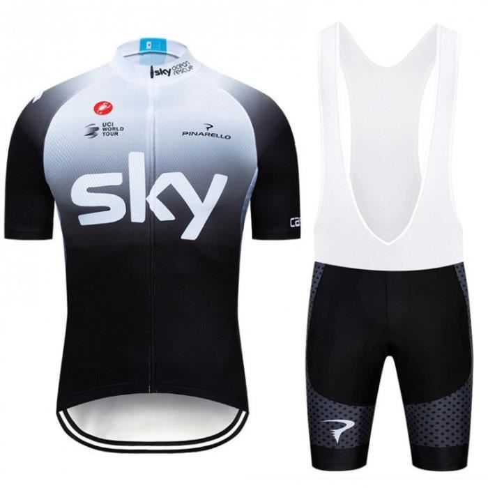 Chickwin Maillot De Cyclisme Homme Manches Courtes - Jersey Respirant Séchage Rapide