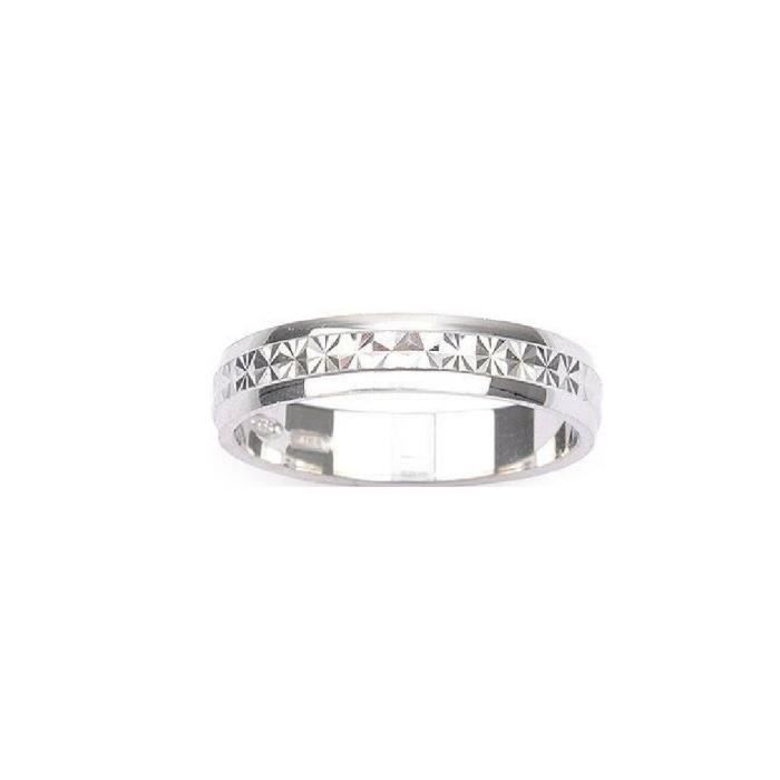 Alliance homme argent 925 rhodié belle finition pour unir votre mariage