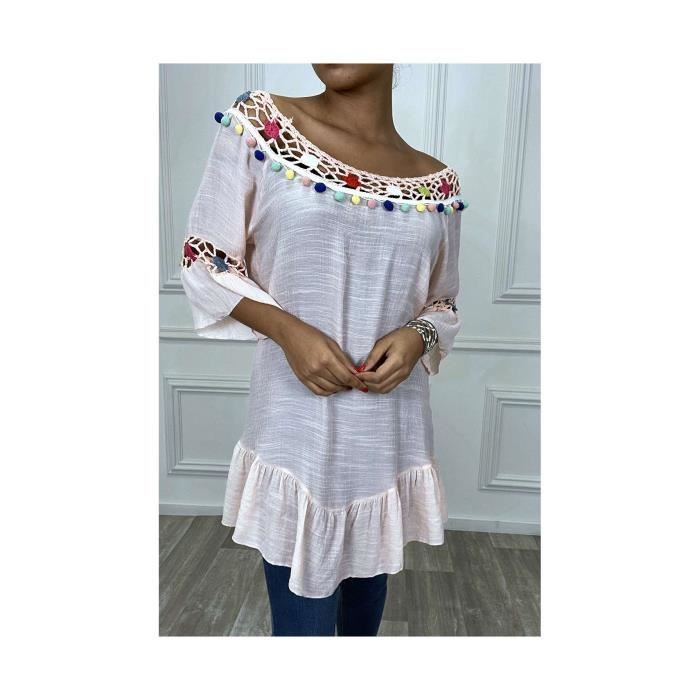 robe tunique dentelle