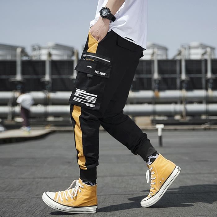 Pantalon de jogging type cargo avec poches multiples pour