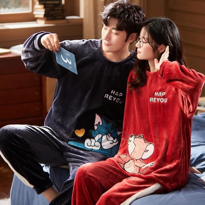 Pyjama couple hiver deals