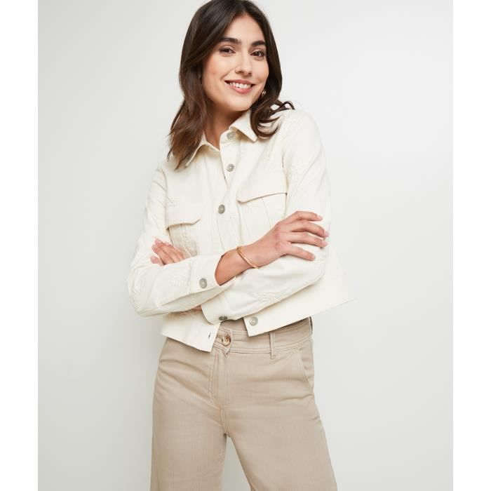 Veste beige femme courte online