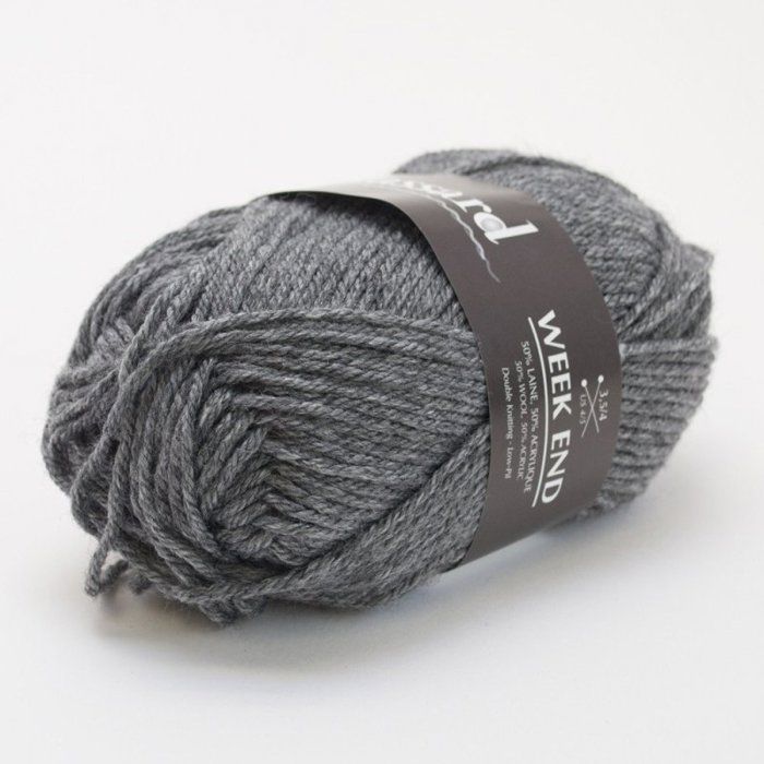 Laine à Tricoter Week End Plassard - Gris Clair (1400), 50% Laine, Neuve, Pour Pulls Et écharpes