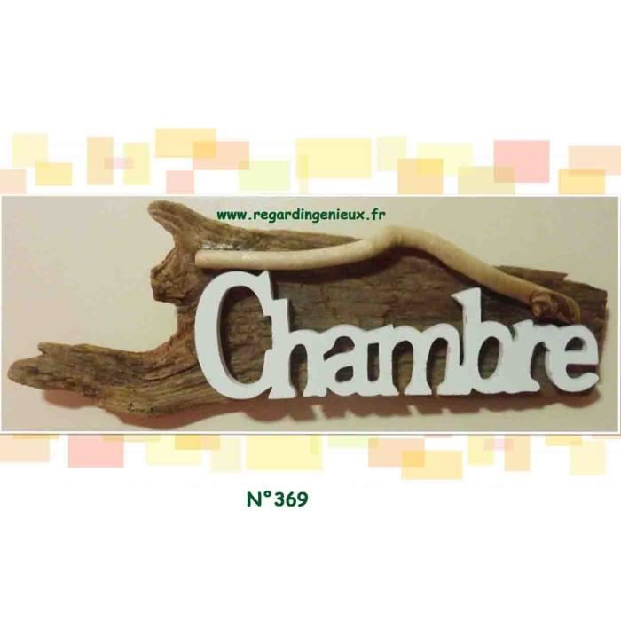 Plaque De Porte Pancarte Chambre En Bois Flotte N 369 Achat