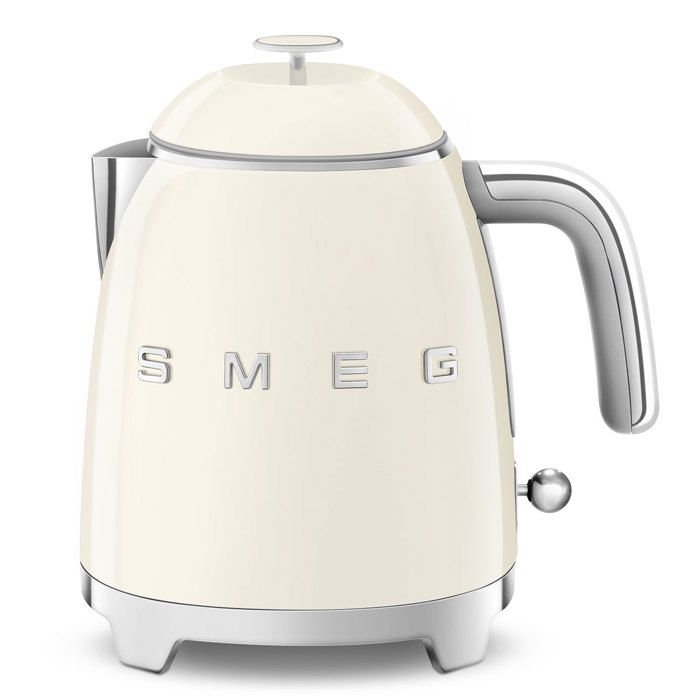 Bouilloire SMEG KLF05CREU crème 0.8L - Style années 50 - 1400W - Filtre anti-calcaire