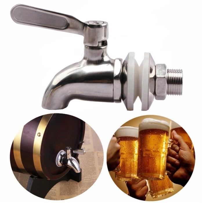 Robinet /à Bec de Bi/ère Distributeur de Robinet /à Bi/ère en Acier Inoxydable Robinet /à Bi/ère Facile /à Utiliser