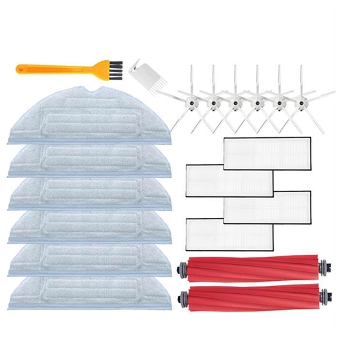 Set Ricambio Spazzola + Panni Per Roborock T7S, S7, T7S Plus – 1 Spazzola Principale + 2 Panni Lavabili, Accessori Compatibili - 4