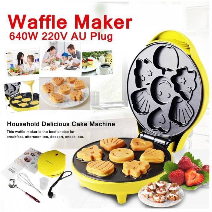 640w Mignon Alu Gaufrier Electrique Antiadhesive Machine A Gaufre
