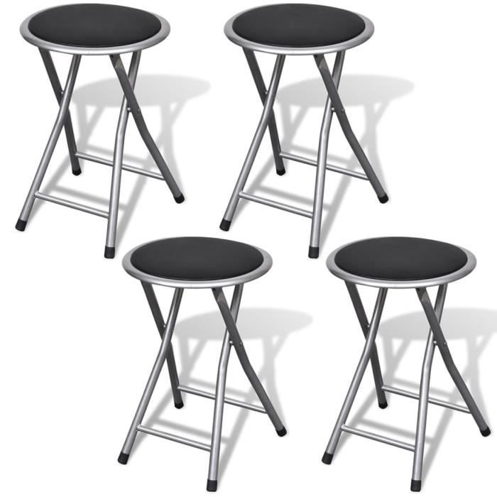 PAL-Tabourets de bar pliables lot de 4 similicuir-PAL241033