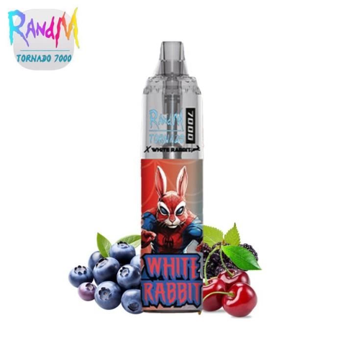 Blue Razz Cherry 7000 puffs - Tornado White Rabbit by RandM - Cdiscount ...