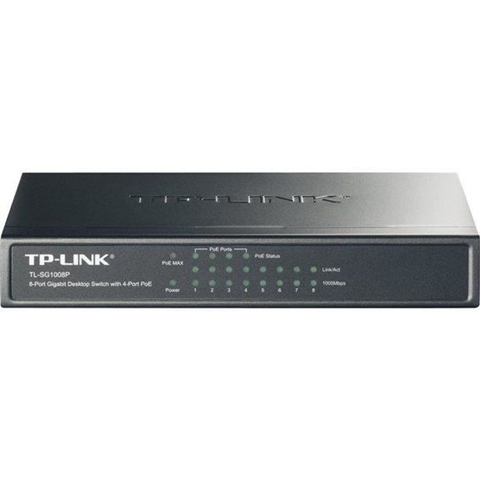 TP-LINK Switch de bureau 8 ports Gigabit 4 Ports PoE -SG1008P