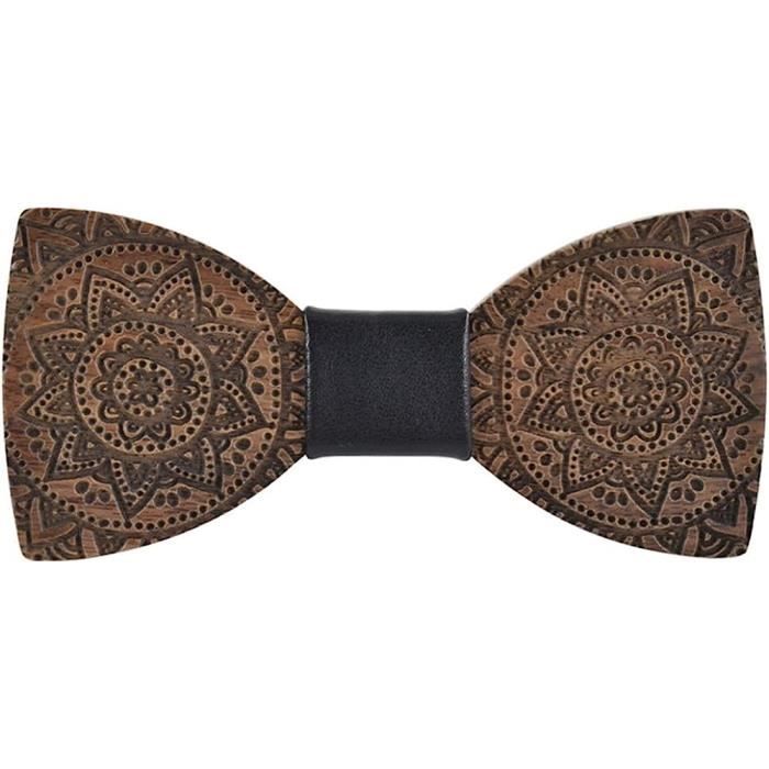 GIVBRO Nœud Papillon Vintage En Bois Pour Homme, Fête