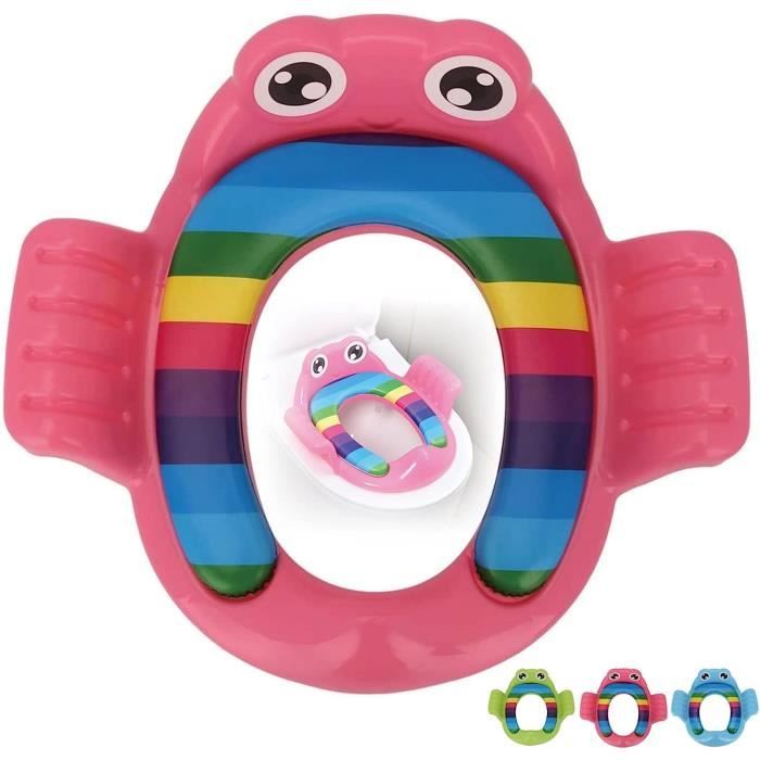 Réducteur De Toilette Enfant - Siège Rehausseur Avec Poignées, Blanc, Universel, Matériau PP